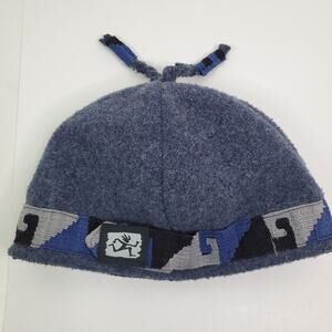 Shred Alert Fleece Beanie Winter Hat Knit Cap Blue Aztec ski hat